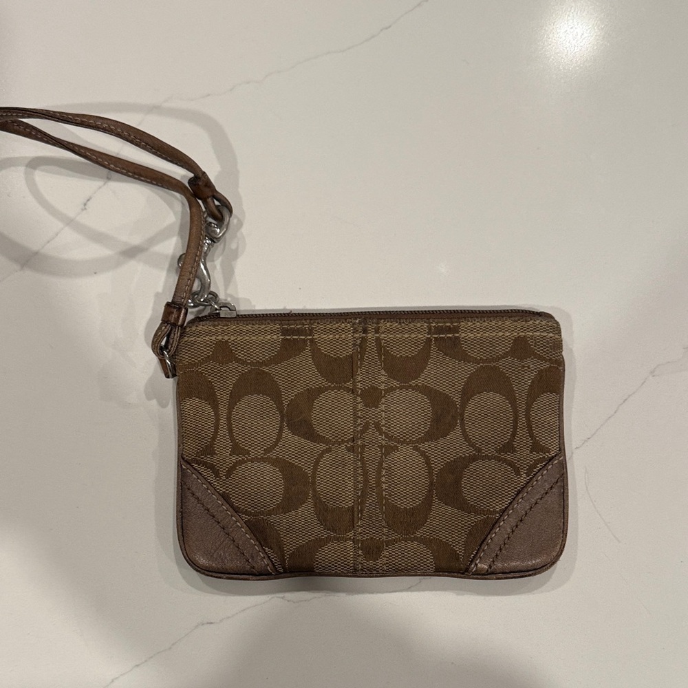 Brown Wristlet Clutch